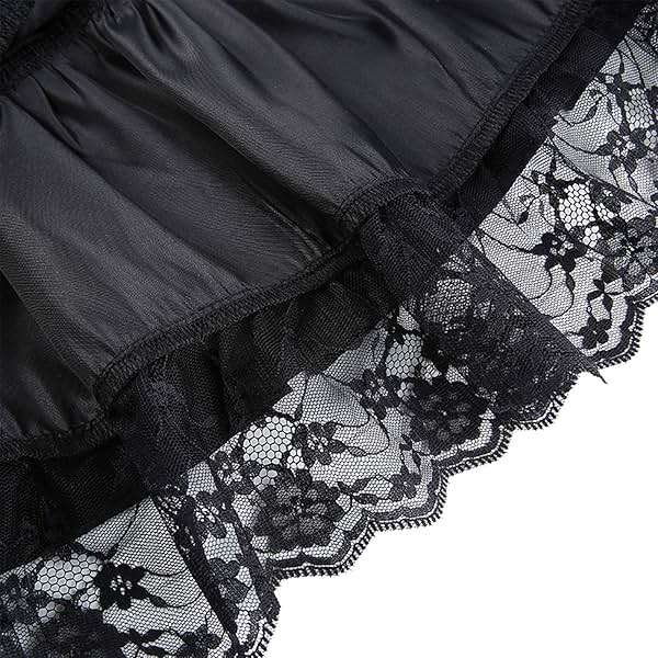 Women Lace Patchwork Mini Pleated Skirts High Waist Lace Up Ruffle Short Skirts Harajuku Goth Skirt - Image 8