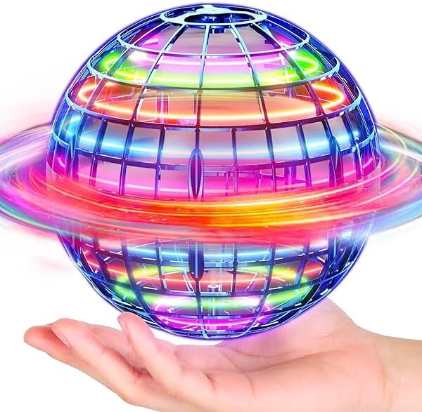 Ivtivfu Flying Orb Ball (Blue, 2026 Upgraded) with Dazzling Lights, Magic Hover Spinner, Cool Boomerang Drone, Floating Cosmic Globe, Kids Toys Gifts for 6 7 8 9 10 Year Old Boys Girls - Product Image