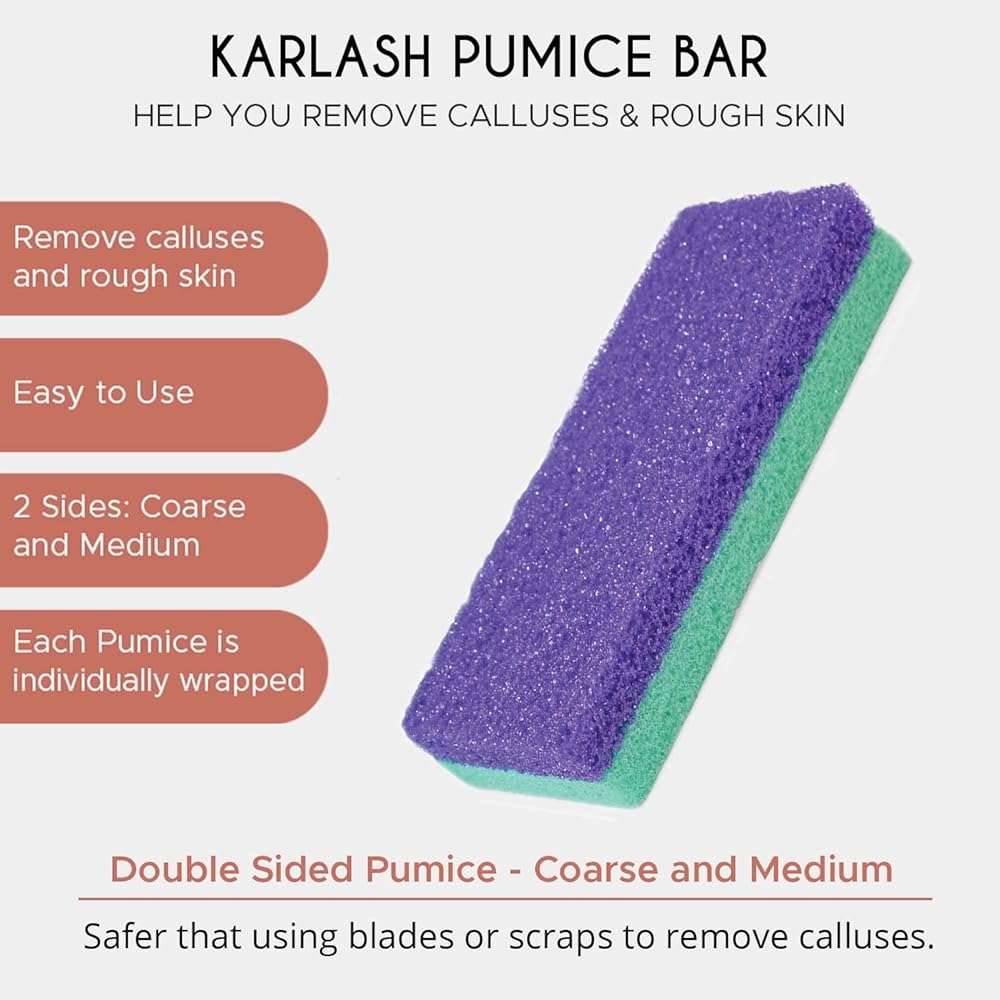 Karlash Professional Pedicure Foot Pumice Stone for Feet Skin Callus Remover and Scrubber for Dead Skins 2 Sided (Pack of 1) - Image 2