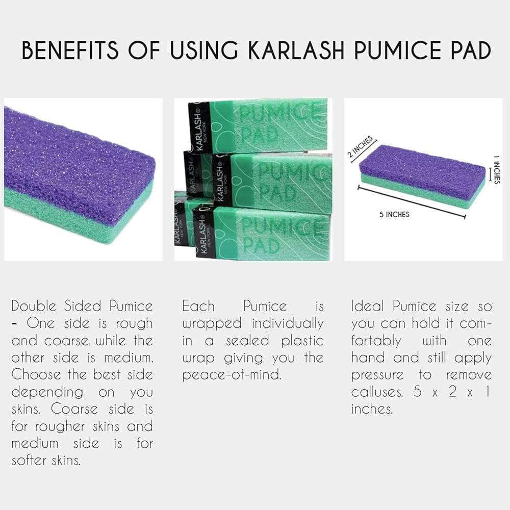 Karlash Professional Pedicure Foot Pumice Stone for Feet Skin Callus Remover and Scrubber for Dead Skins 2 Sided (Pack of 1) - Image 5