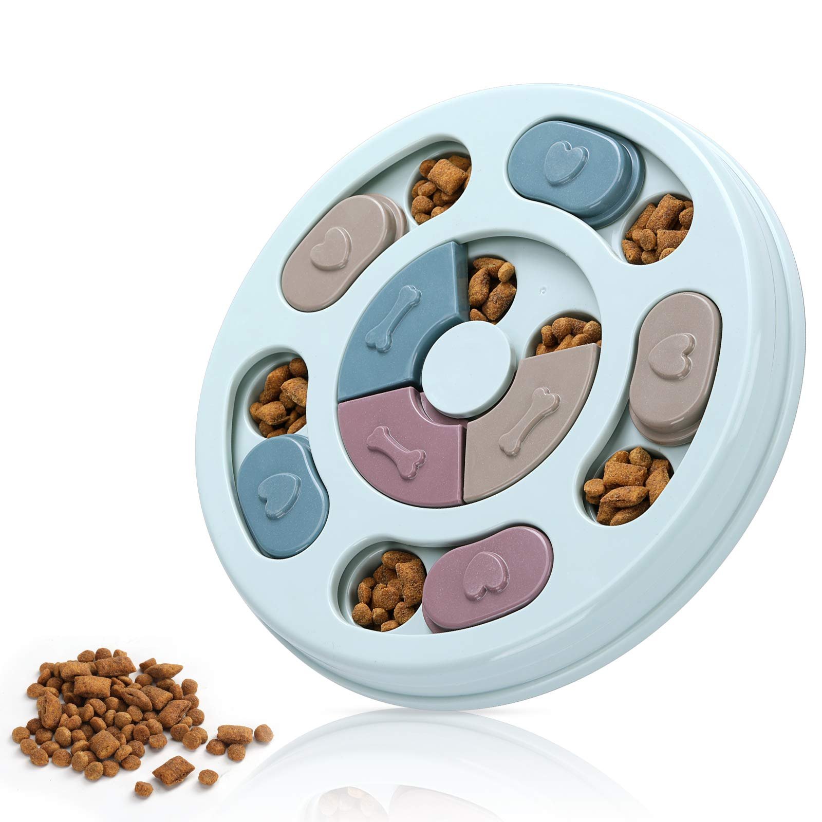 DR CATCH Dog Puzzle,Dogs Food Toys for IQ Training & Mental Enrichment,Dog Treat Puzzle(Blue) - Product Image