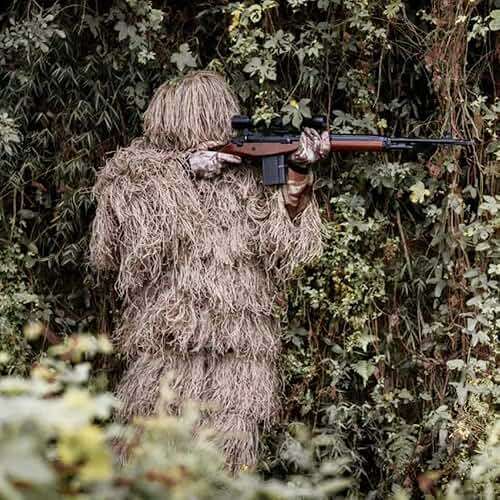 DoCred 5 in 1 Ghillie Suit, 3D Camouflage Hunting Apparel w/Jacket, Pants, Hood, Carry Bag for Adults/Youth, S/M/L/XL/XXL - Image 2