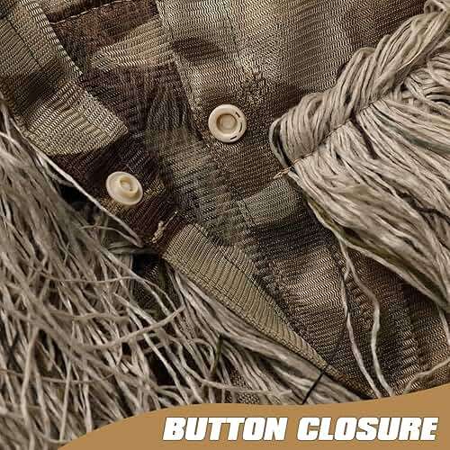 DoCred 5 in 1 Ghillie Suit, 3D Camouflage Hunting Apparel w/Jacket, Pants, Hood, Carry Bag for Adults/Youth, S/M/L/XL/XXL - Image 7
