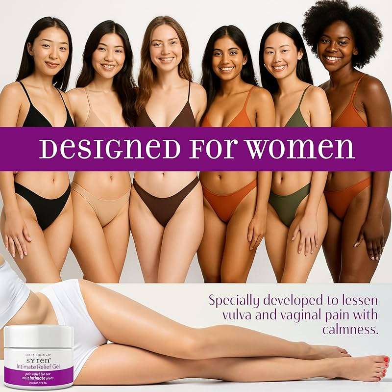 Syren Intimate Relief Gel with 4% Lidocaine for External Sensitivity, vulvodynia, dyspareunia, Vaginal discomfort, Dryness, Gentle Postpartum and Post-Procedure Support, 2.5 oz, Made in USA - Image 5