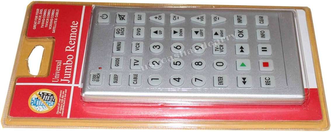 PrimeTrendz Universal Mini Jumbo Remote Control for TV VCR DVD Satellite Cable & More - Never Lose The Remote Again! - Image 2