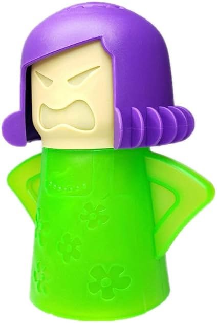 Angry Mama Microwave Oven Steam Cleaner, Angry Mom Microwave Cleaner, Just Add Vinegar and Water, Cut Cleaning Time by Half (Green) - Product Image