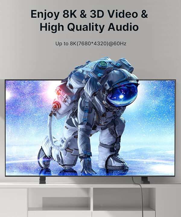 JSAUX 8K HDMI Cable 2.1 2 Pack 6ft, 48Gbps Ultra High Speed HDMI Cable Braided Cord (4K@144Hz, 4K@120Hz, 8K@60Hz) HDCP 2.2&2.3 HDR 10 eARC ARC, Compatible with Switch 2/PS5/Laptop/Monitor/HDTV/-Red - Image 3