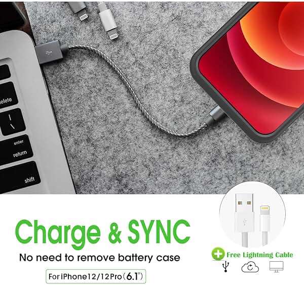 GIN FOXI Battery Case for iPhone 12/12Pro, Real 8500mAh Ultra-Slim Battery Charging Case Rechargeable Anti-Fall Protection Extended Charger Cover for iPhone 12Pro Max/12/12 Pro Battery Case Black - Image 7