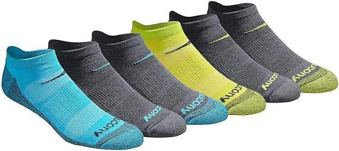 Saucony Men's RunDry Mesh Ventilating Comfort Fit Performance No-Show Socks, Available in M-XXL (6, 12, 18 Pairs) - Image 1