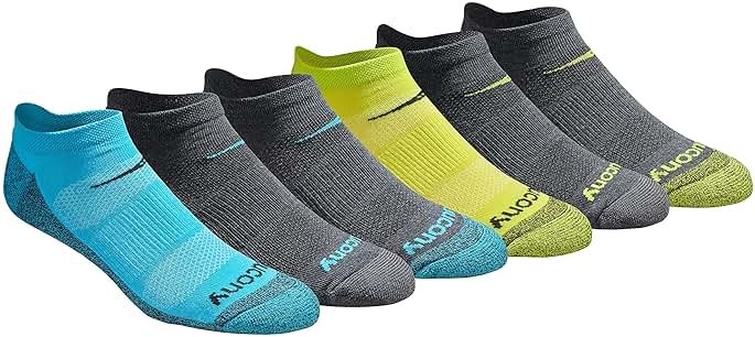 Saucony Men's RunDry Mesh Ventilating Comfort Fit Performance No-Show Socks, Available in M-XXL (6, 12, 18 Pairs) - Product Image