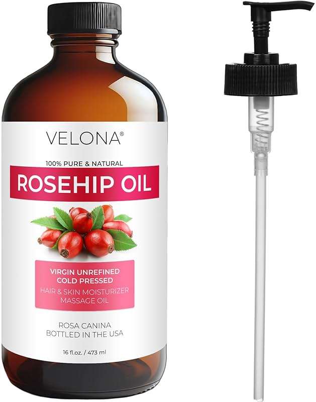 velona Rosehip Oil - 16 Fl Oz in Glass Bottle | 100% Pure and Natural Carrier Oil| Unrefined, Cold Pressed, Hexane Free | Moisturizing, Face, Hair, Body, Skin - Image 6