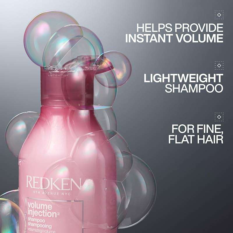 Redken Volume Injection Shampoo For Fine Hair - Adds Lift & Body, Volumizing & Detangling Without Weighing Down, Paraben Free - Image 2