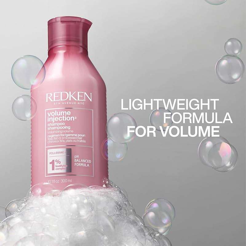 Redken Volume Injection Shampoo For Fine Hair - Adds Lift & Body, Volumizing & Detangling Without Weighing Down, Paraben Free - Image 8