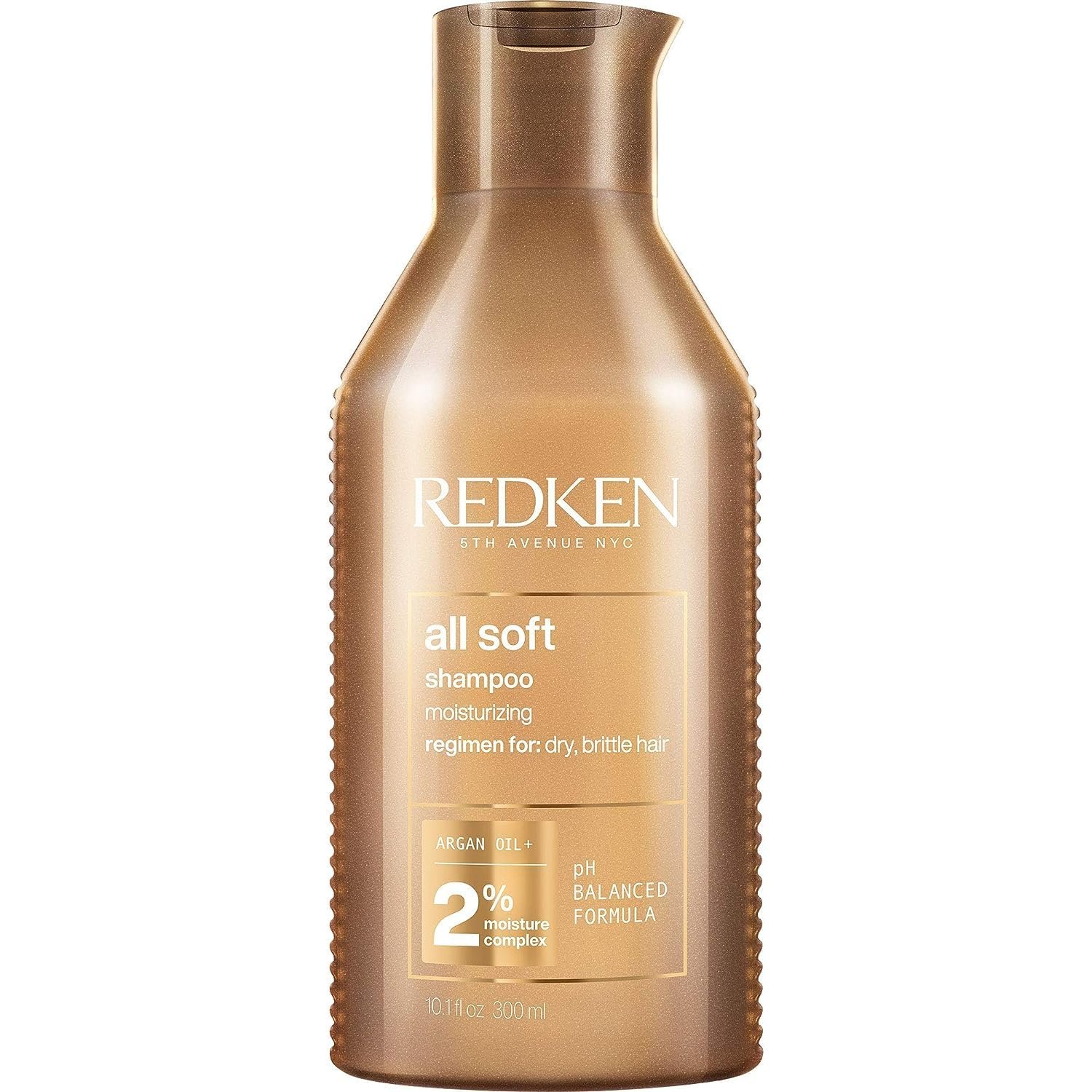 Redken All Soft Shampoo - Moisturizes & Hydrates Dry, Brittle Hair, Gently Cleanses and Softens, With Argan Oil, Safe For Color-Treated Hair - Product Image