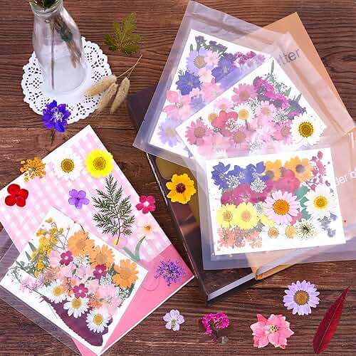 140 Pcs Dried Pressed Flowers for Resin, Real Pressed Flowers Dry Leaves Bulk Natural Herbs Kit for Scrapbooking DIY Art Crafts, Epoxy Resin Jewelry Molds, Candle, Soap Making, Nails Décor - Image 2