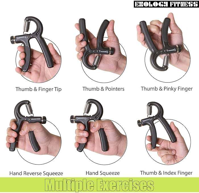 Exology Fitness 5-60 kg Grip Strengthener Exerciser – Adjustable Hand Grips Strengthener with Stainless Steel Spring for Strong Wrists, Fingers, Forearm, Hands - Image 5