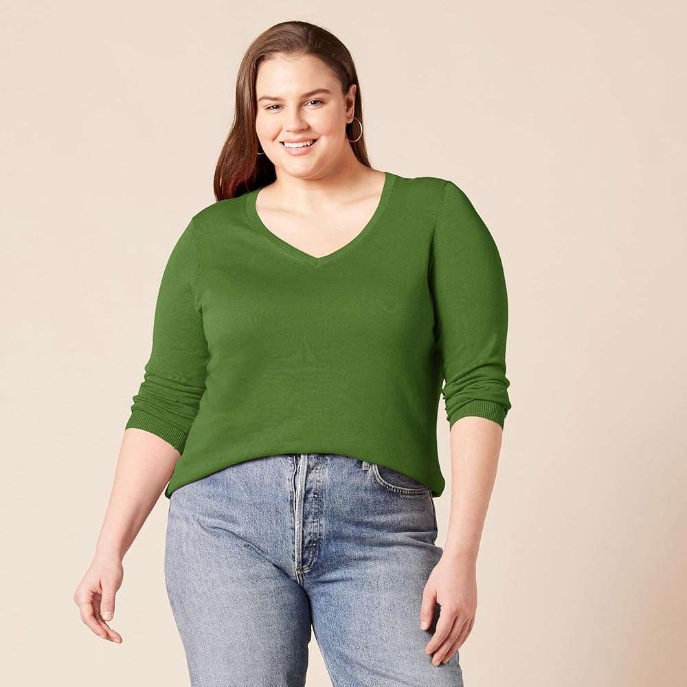Amazon Essentials Women's Regular-Fit Lightweight Long-Sleeve V-Neck Sweater - Image 6