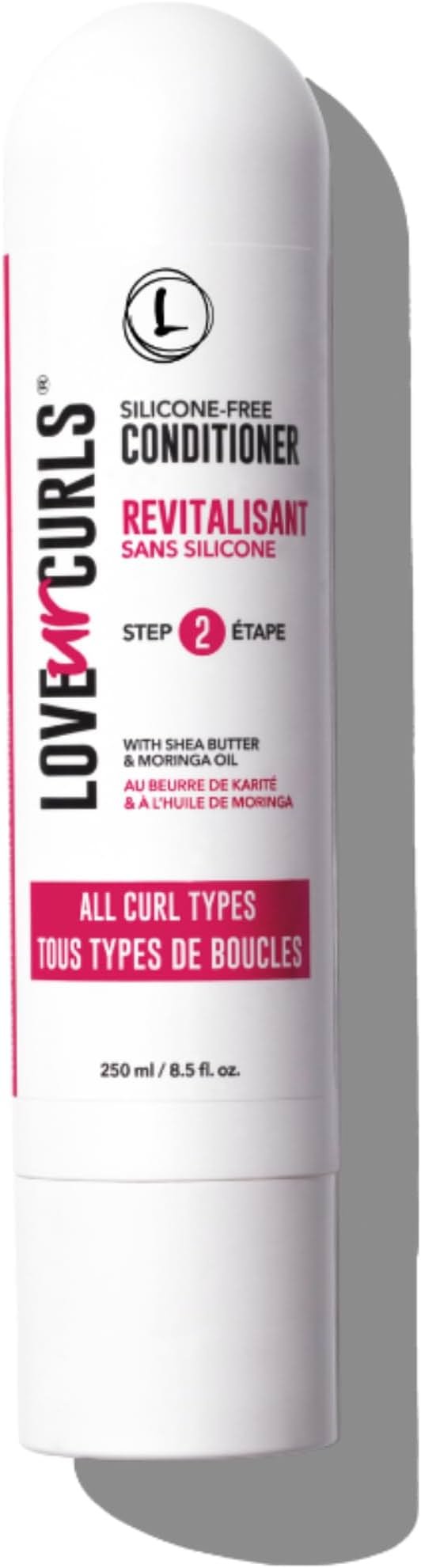 Love Ur Curls - Hydrating and Detangling Conditioner for Curly, Wavy, Kinky-Coily Hair 8.5oz (or 250ml) - Silicone Free for Moisturizing, Soft, Smooth Curls - Product Image