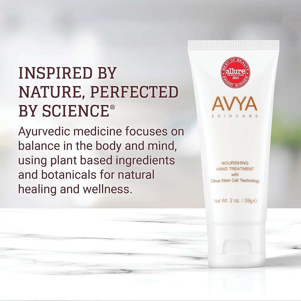AVYA Hydrating Hand Lotion for Dry Skin – Nourishing Hand Healing Treatment for Dry and Ashy Skin/Hyaluronic Acid and Citrus Stem Cell Technology/Advanced Ayurvedic Skincare (2oz) - Image 3