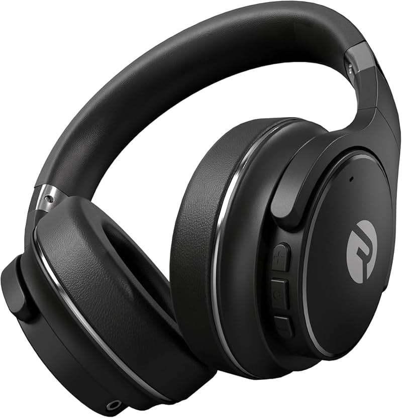 Raycon The Everyday Wireless Bluetooth Over Ear Headphones, with Active Noise Cancelling, Awareness Mode and Built in Microphone, IPX 4 Water Resistance, 40 Hours of Battery Life (Black) - Image 1