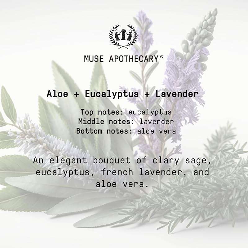 Muse Apothecary Hand Ritual - Aromatic and Nourishing Hand Soap, Infused with Natural Aromatherapy Essential Oils - USDA Certified Biobased - 16 oz, Aloe + Eucalyptus + Lavender, 3 Pack - Image 9