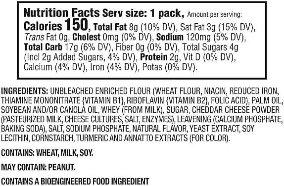 RITZ Bits Peanut Butter and RITZ Bits Cheese Sandwich Crackers Variety Pack, Lunch Snacks for Kids and Adults, 20 Snack Packs - Image 2
