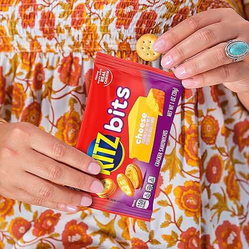 RITZ Bits Peanut Butter and RITZ Bits Cheese Sandwich Crackers Variety Pack, Lunch Snacks for Kids and Adults, 20 Snack Packs - Image 11