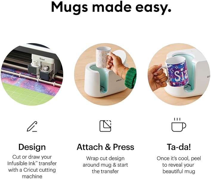 Cricut Mug Press Ceramic Mug Blank 15oz 2/Pkg-White - Image 5