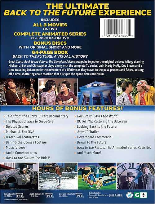 Back to the Future: 30th Anniversary Trilogy & Complete Animated Series (Complete Adventures - Bonus 64 Page Visual History Book - 9 Discs) - Image 2