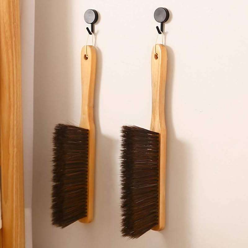 Hand Broom, Dust Brush, Horse Hair Brush with Wood Handle, Duster for Counter, Bench, Car, Furniture, Bed, Woodworking Cleaning - Image 7