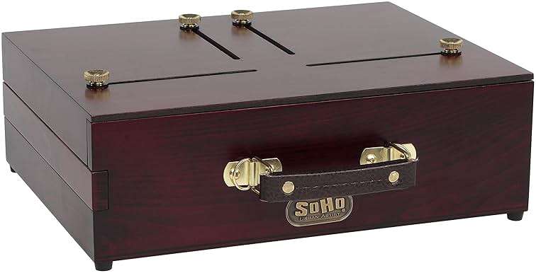 Soho Urban Artist Scout Pochade Box for Plein Air Painting Easel with Storage, Lightweight & Portable, Mahogany Finish - Image 4