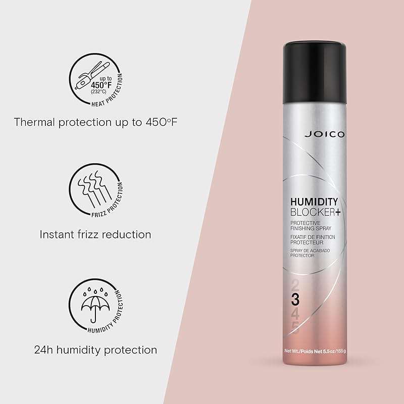 Joico Humidity Blocker+ Protective Finishing Spray | For Most Hair Types | Protect Against Heat, Humidity, & Pollution | Boost Shine | Eliminate Static | Reduce Frizz | Paraben & Sulfate Free - Image 3