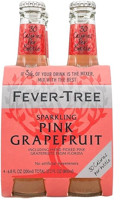 FEVER-TREE Sparkling Pink Grapefruit Mixer, 6.8 Fl Oz (Pack of 4) - Product Image