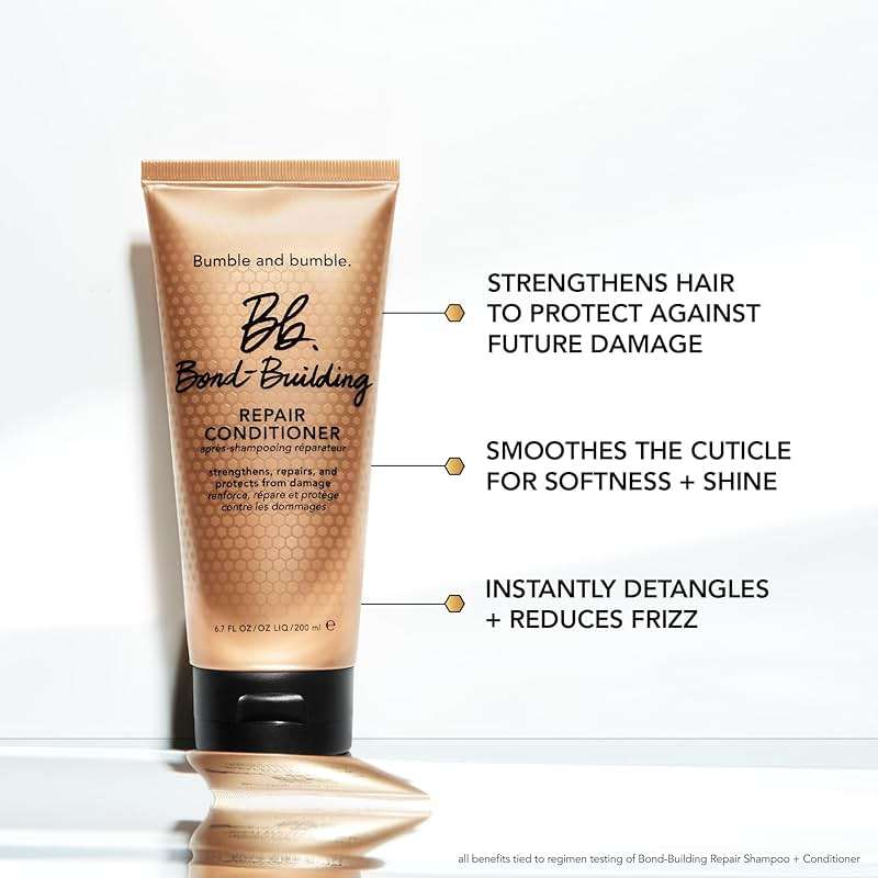 Bumble and bumble. Bond-Building Hair Repair Conditioner | Strengthens and Prevents Breakage | Smooths Frizz, Adds Shine | For Damaged Curly, Wavy, Straight Hair Types - Image 6