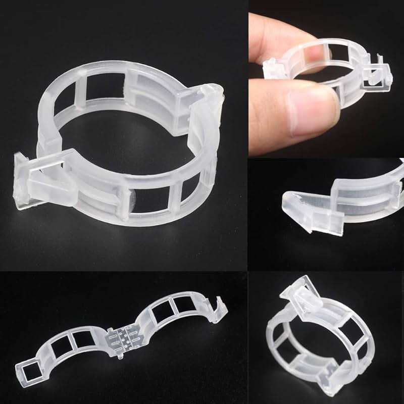 KAMILLEE Plant Support Clips, 100pcs Plastic Garden Plant Support Clips Tomato Clips,Trellis Clips for Flower Tomato Vine Vegetables (White) - Image 2