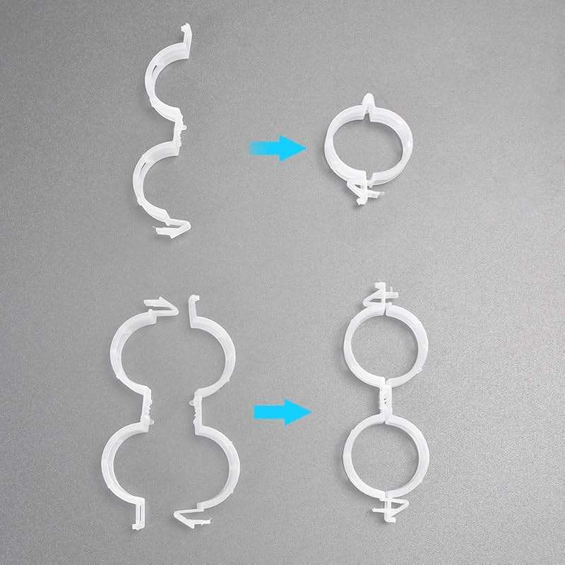 KAMILLEE Plant Support Clips, 100pcs Plastic Garden Plant Support Clips Tomato Clips,Trellis Clips for Flower Tomato Vine Vegetables (White) - Image 4