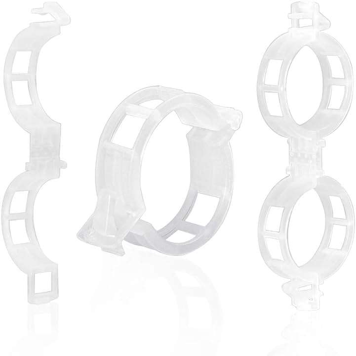 KAMILLEE Plant Support Clips, 100pcs Plastic Garden Plant Support Clips Tomato Clips,Trellis Clips for Flower Tomato Vine Vegetables (White) - Image 5