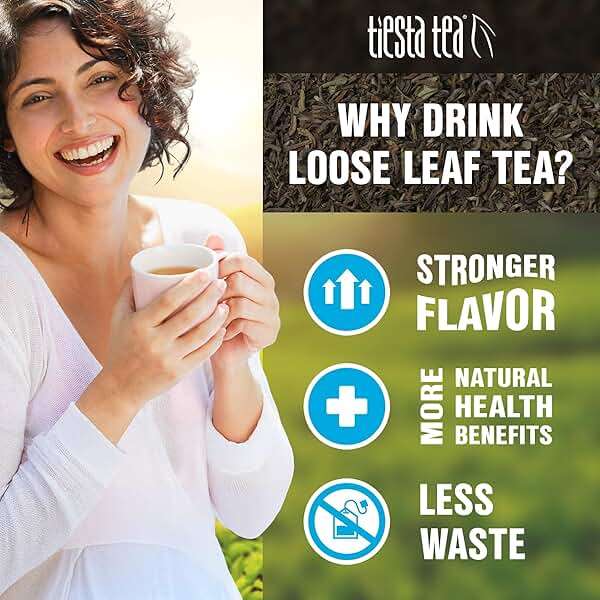 Tiesta Tea - Top 8 Favorites Sampler Set, Loose Leaf, Up to 80 Cups, High to No Caffeine, Hot & Iced, Tea Variety Pack with Green, Herbal, & Black, 8 Sample Pouches - Image 7