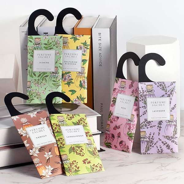ROSE COTTAGE Large 12 Packs Lavender Hanging Closet Deodorizer Air Freshener Long Lasting Scented Sachets Smell Goods for House - Image 7