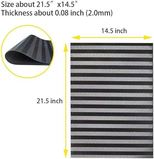 Unikstep, Rubber Sheet, 21.5"x14.5", Thick 0.08", for Shoe Sole Heel Repair, Furniture Pad, Vibration Reduce, DIY Gasket Seal Pad, Floor Anti Slip Cushion (Black Color V Pattern) - Image 3