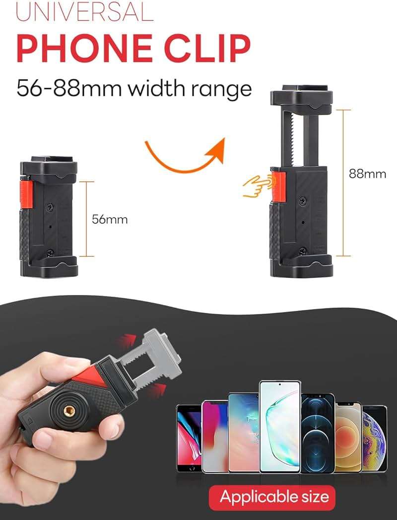 USKEYVISION Smartphone Video Vlogging Kit Metal Microphone Light Tiktok YouTube Podcast Equipment for iPhone 15/14/13 Mini/Pro/Max, Android Smartphone (V-Master) - Image 3