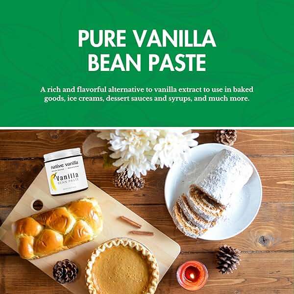 Vanilla Bean Paste - Native Vanilla - All Natural Pure Vanilla Bean Paste - Made with Organic Agave Syrup - For Cooking, Baking & Desserts - 100% Vegan & Kosher - Non-GMO & Gluten-Free - 4 oz - Image 2