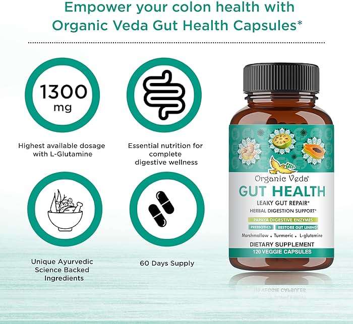 Organic Veda Marshmallow Turmeric MasTur Gut Health Supplement - Total Gut & Digestion Complex, Leaky Gut Repair, Bloating Relief for Women & Men - Papaya Digestive Enzymes, L-Glutamine, 120 Capsule - Image 6