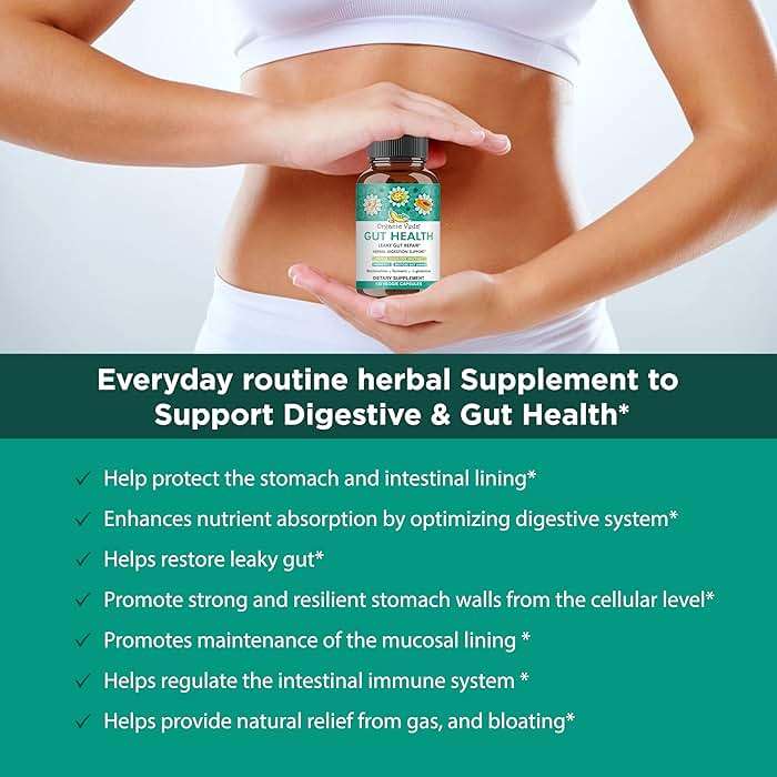 Organic Veda Marshmallow Turmeric MasTur Gut Health Supplement - Total Gut & Digestion Complex, Leaky Gut Repair, Bloating Relief for Women & Men - Papaya Digestive Enzymes, L-Glutamine, 120 Capsule - Image 7