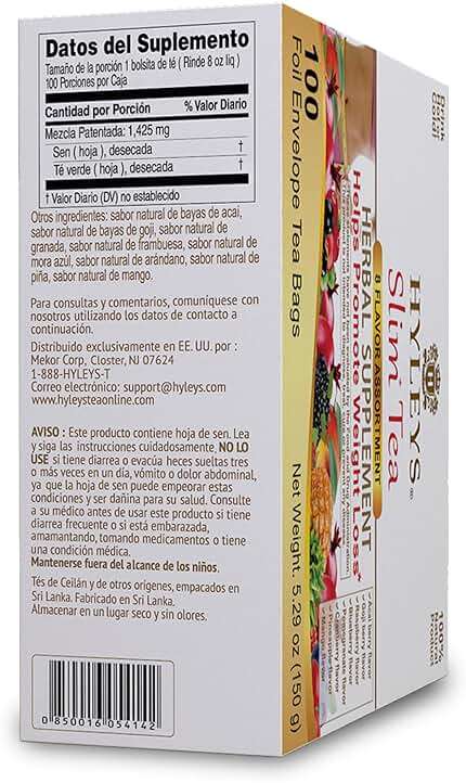 HYLEYS Slim Tea 9 Flavor Assortment 100 Ct - Weight Loss Herbal Supplement Cleanse and Detox - 100 Tea Bags (9 Pack) - Herbal Tea Variety Pack - Image 2