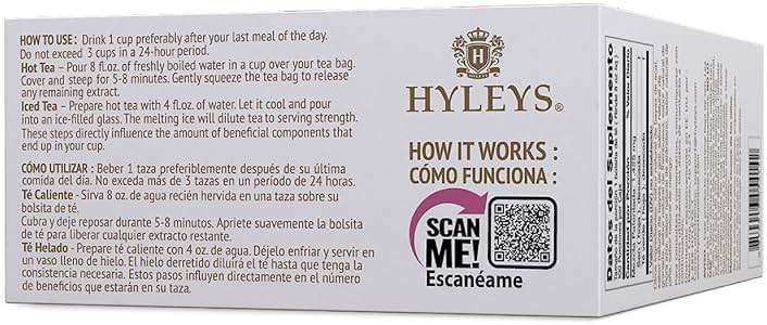 HYLEYS Slim Tea 9 Flavor Assortment 100 Ct - Weight Loss Herbal Supplement Cleanse and Detox - 100 Tea Bags (9 Pack) - Herbal Tea Variety Pack - Image 4
