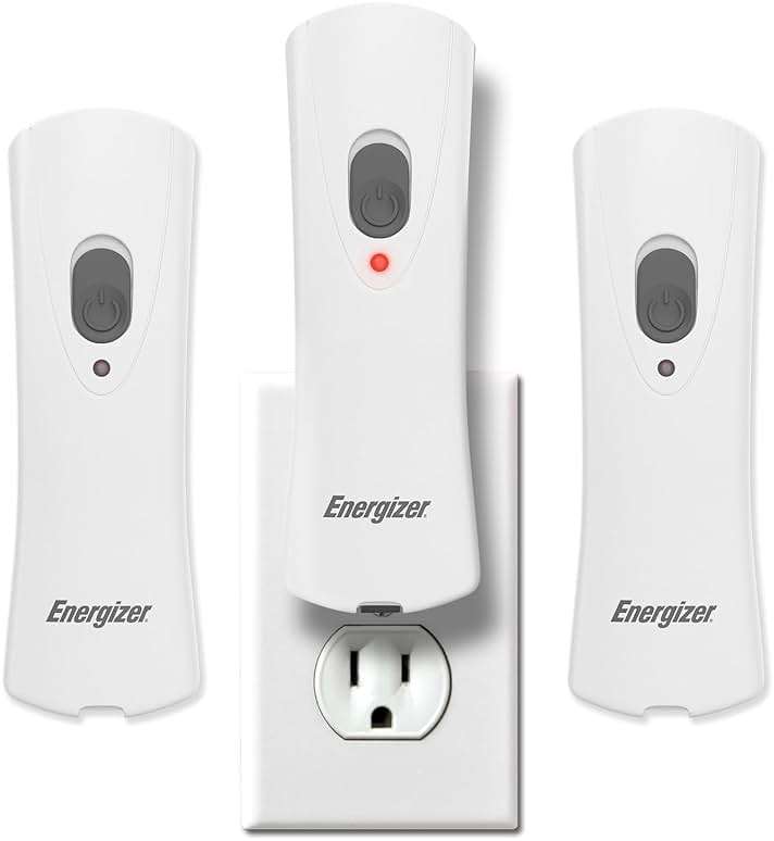 Energizer Auto-On LED Flashlights Rechargeable (3-Pack) for Home Power Failure, Plug in LED Flashlight for Power Outage, Night Light, Hurricane Preparedness - Image 1