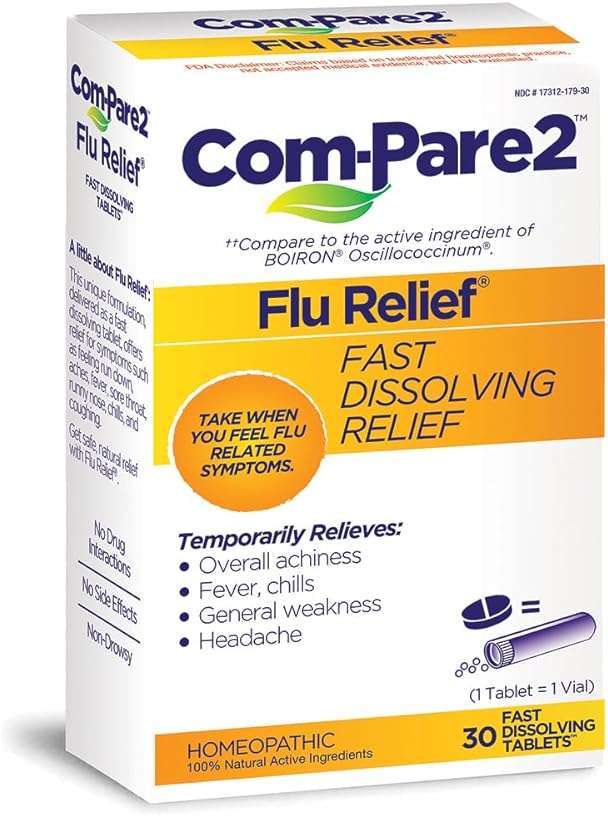 Com-Pare2 Flu Relief 30ct for Cold and Flu Symptoms - Image 1