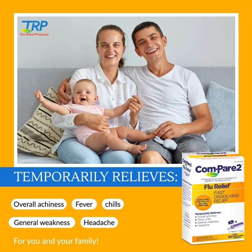 Com-Pare2 Flu Relief 30ct for Cold and Flu Symptoms - Image 4