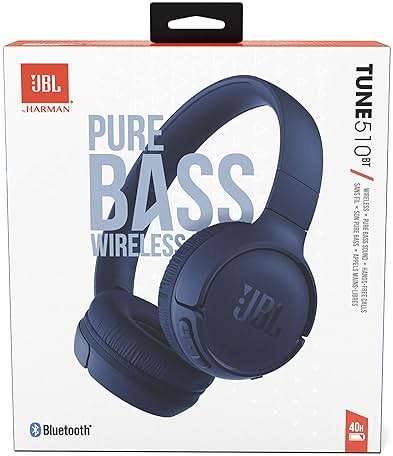 JBL Tune 510BT - Bluetooth headphones with up to 40 hours battery, microphone for call, foldable and comfortable, Android and iOs compatible (Blue) - Image 9